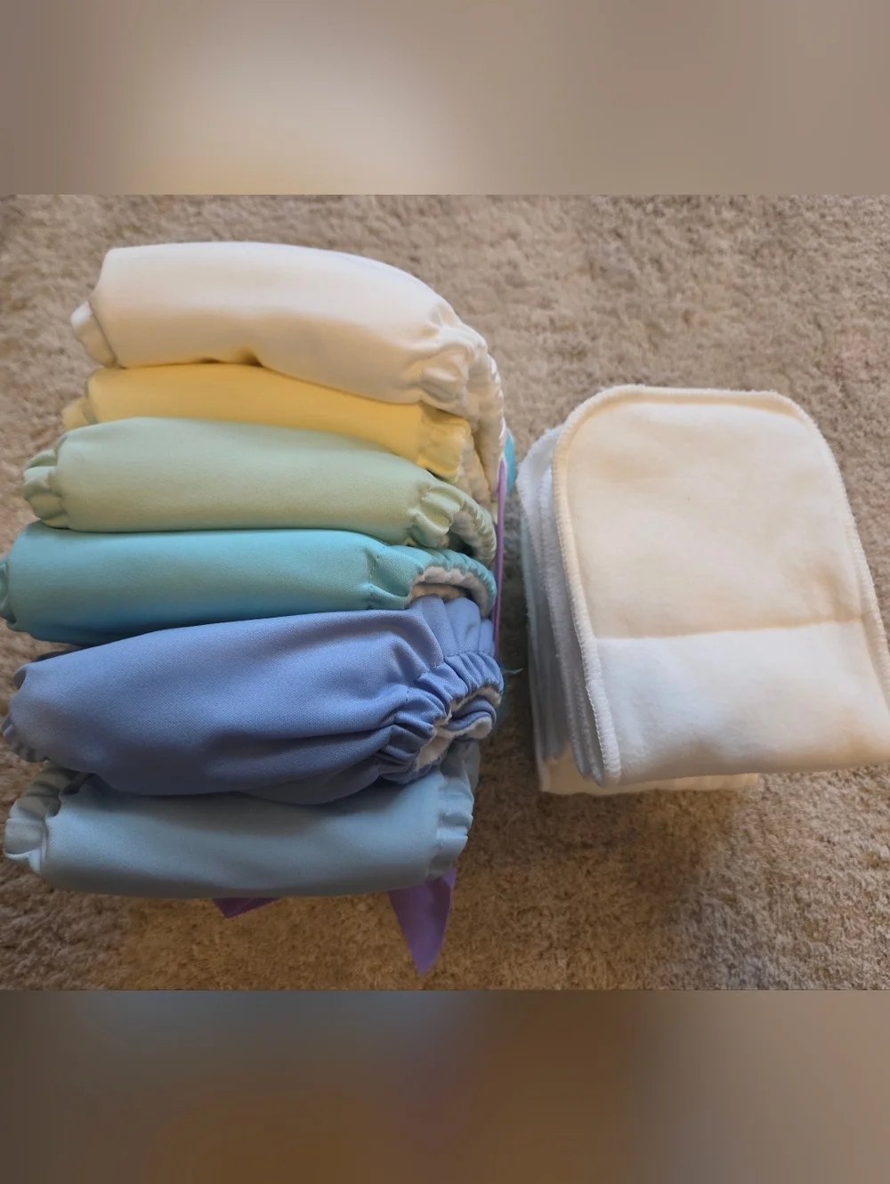 6Pack Charlie Banana Cloth Diapers Reusable Washable Adjustable OneSize + LINERS